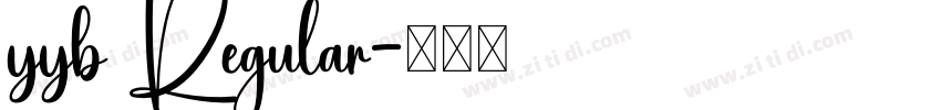 yyb Regular字体转换 yyb Regular字体转换
